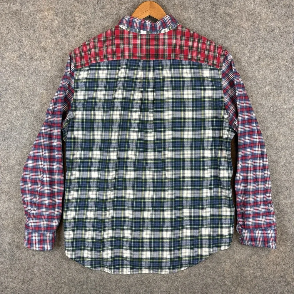 Vineyard Vines Shirt Mens Large Plaid Patchwork Fun Party Flannel Classic Fit - Picture 2 of 9
